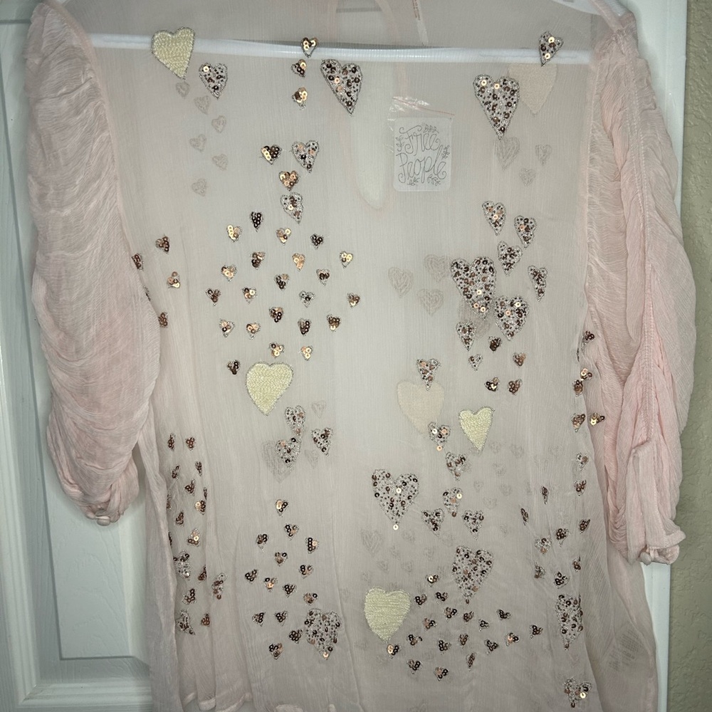 Free People Pink Blouse